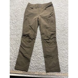 Duluth Pants Womens 10x31 Brown Nylon Blend Mid Rise Cargo Zip Pockets Hiking